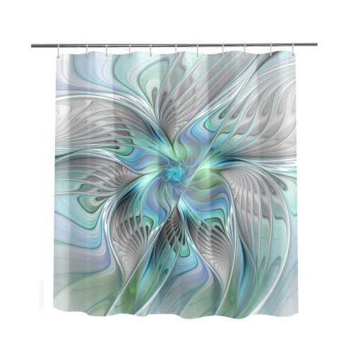 Abstract Blue Green Butterfly Fantasy Fractal Art