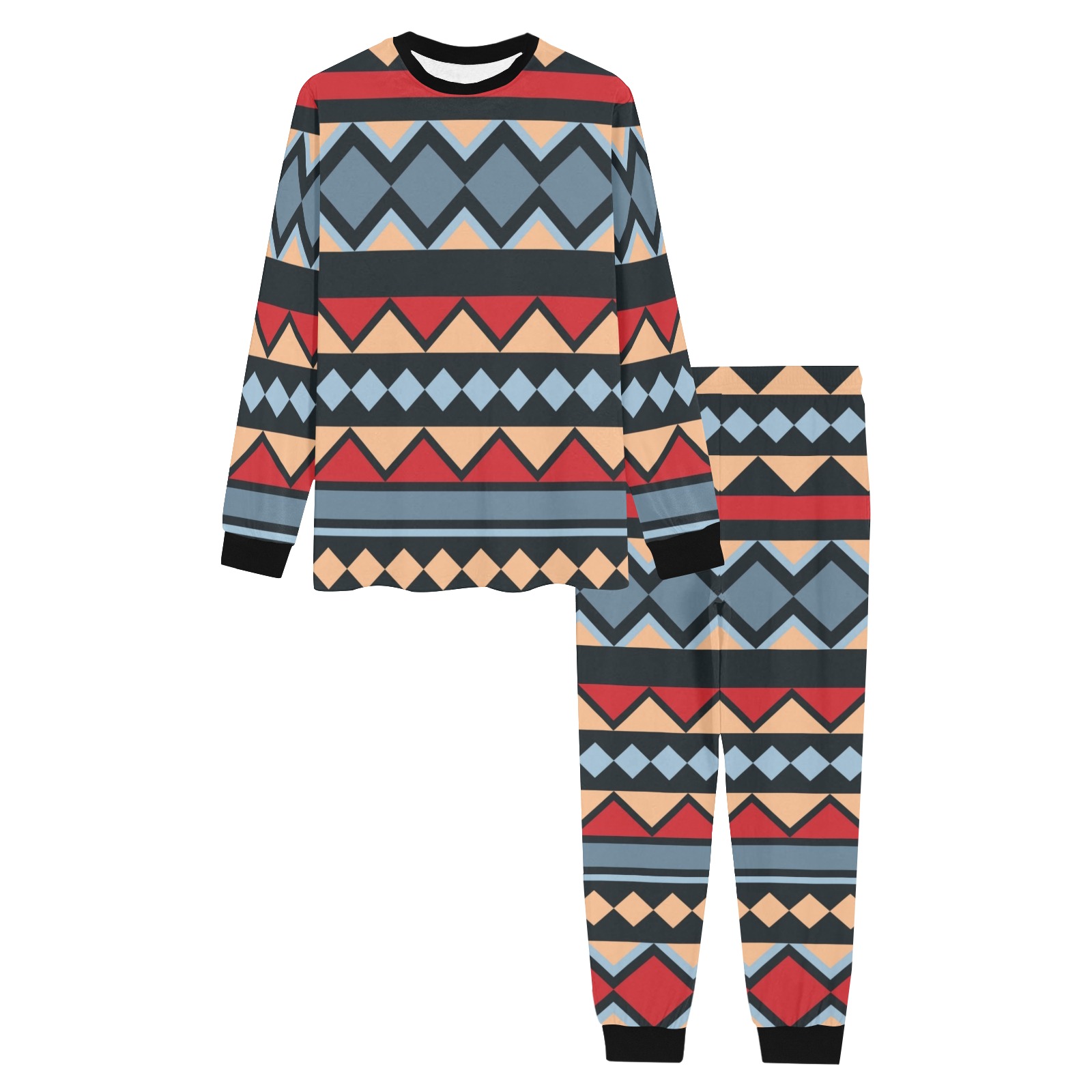 Geometric Abstract - Tribal, Men's PJs Men's All Over Print Pajama Set