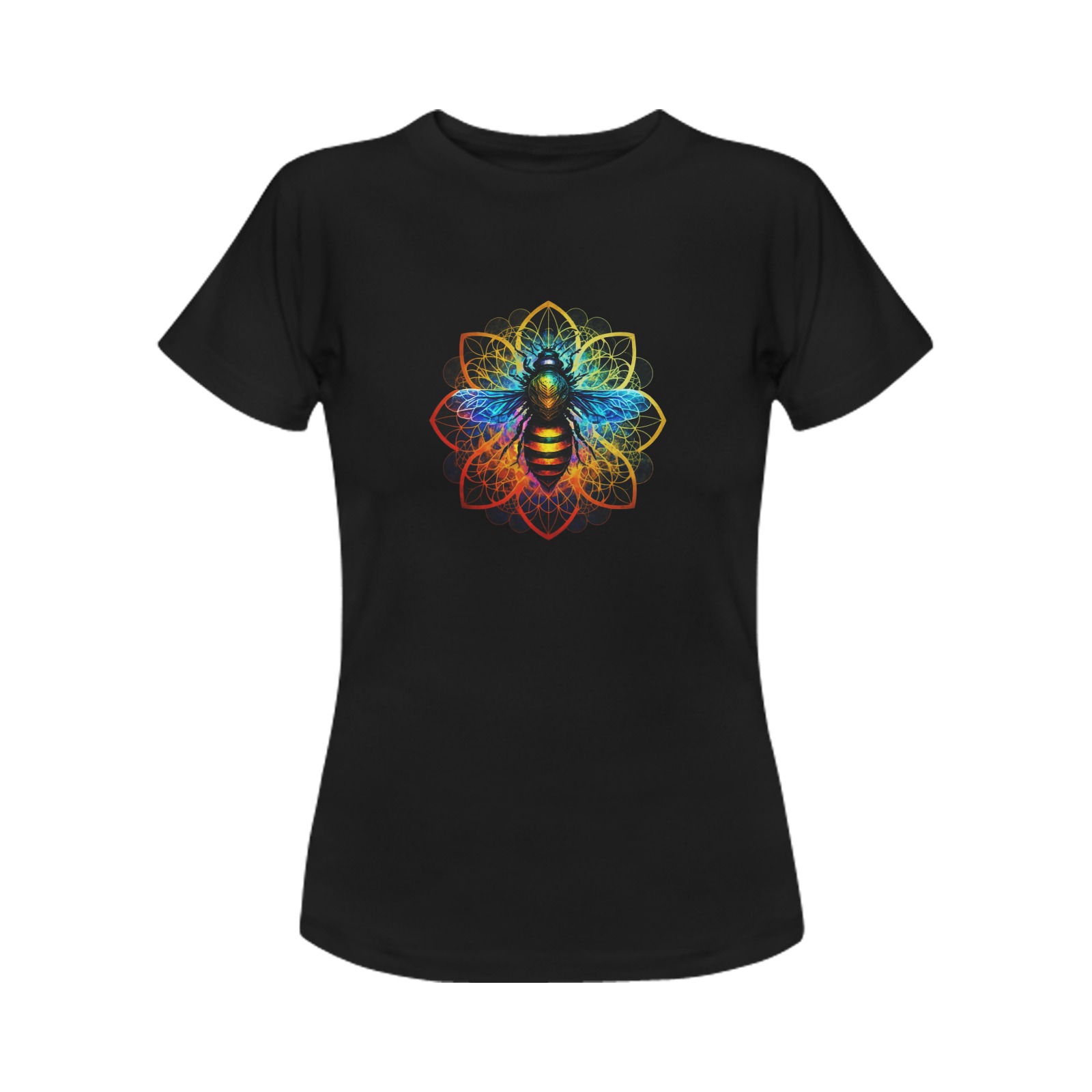 Bee Geometry Women's T-Shirt in USA Size (Front Printing Only)