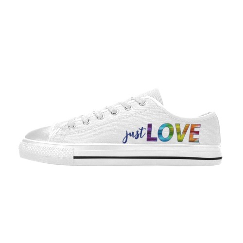 Just Love - White Women's Classic Canvas Shoes (Model 018)