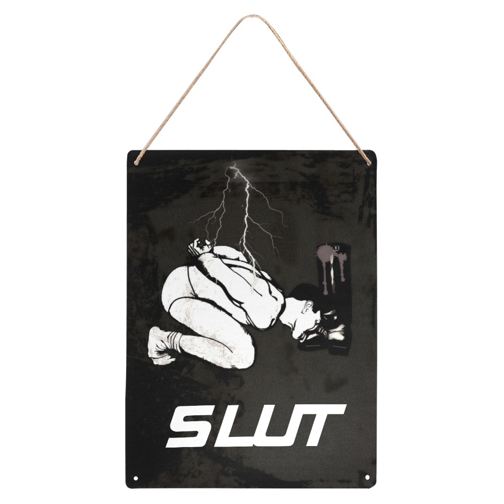 Slut by Fetishworld Metal Tin Sign 12"x16"