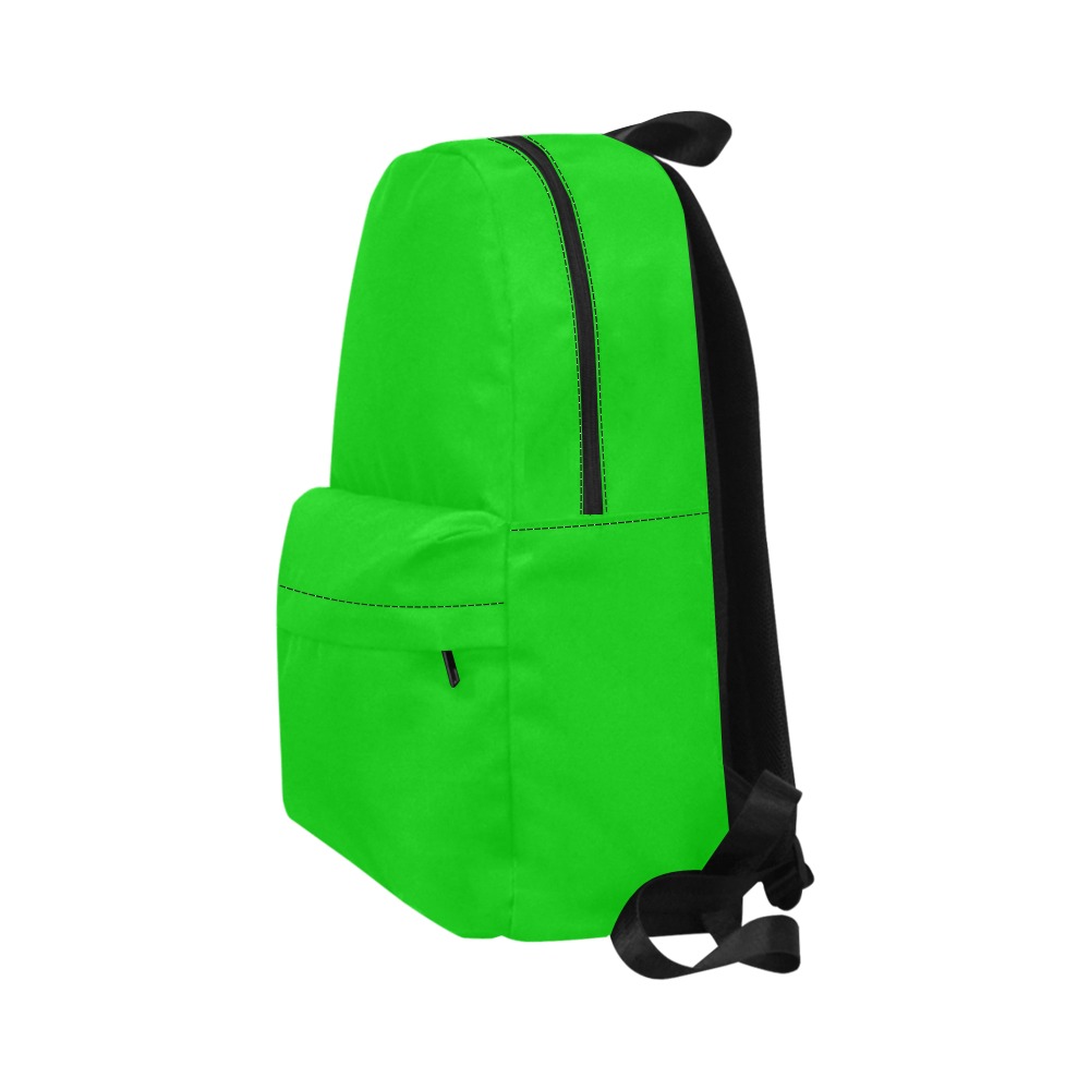 Merry Christmas Green Solid Color Unisex Classic Backpack (Model 1673)