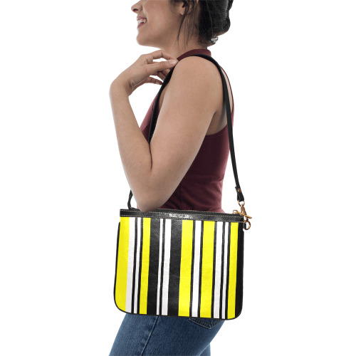 by stripes Small Shoulder Bag (Model 1710)