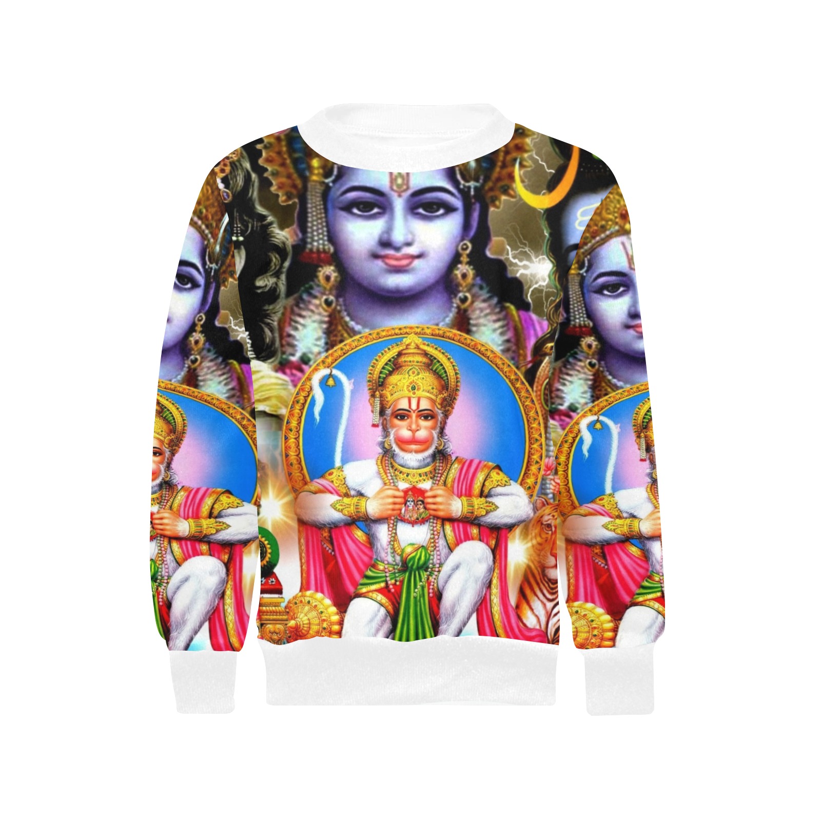 HINDUISM Girls' All Over Print Crew Neck Sweater (Model H49)
