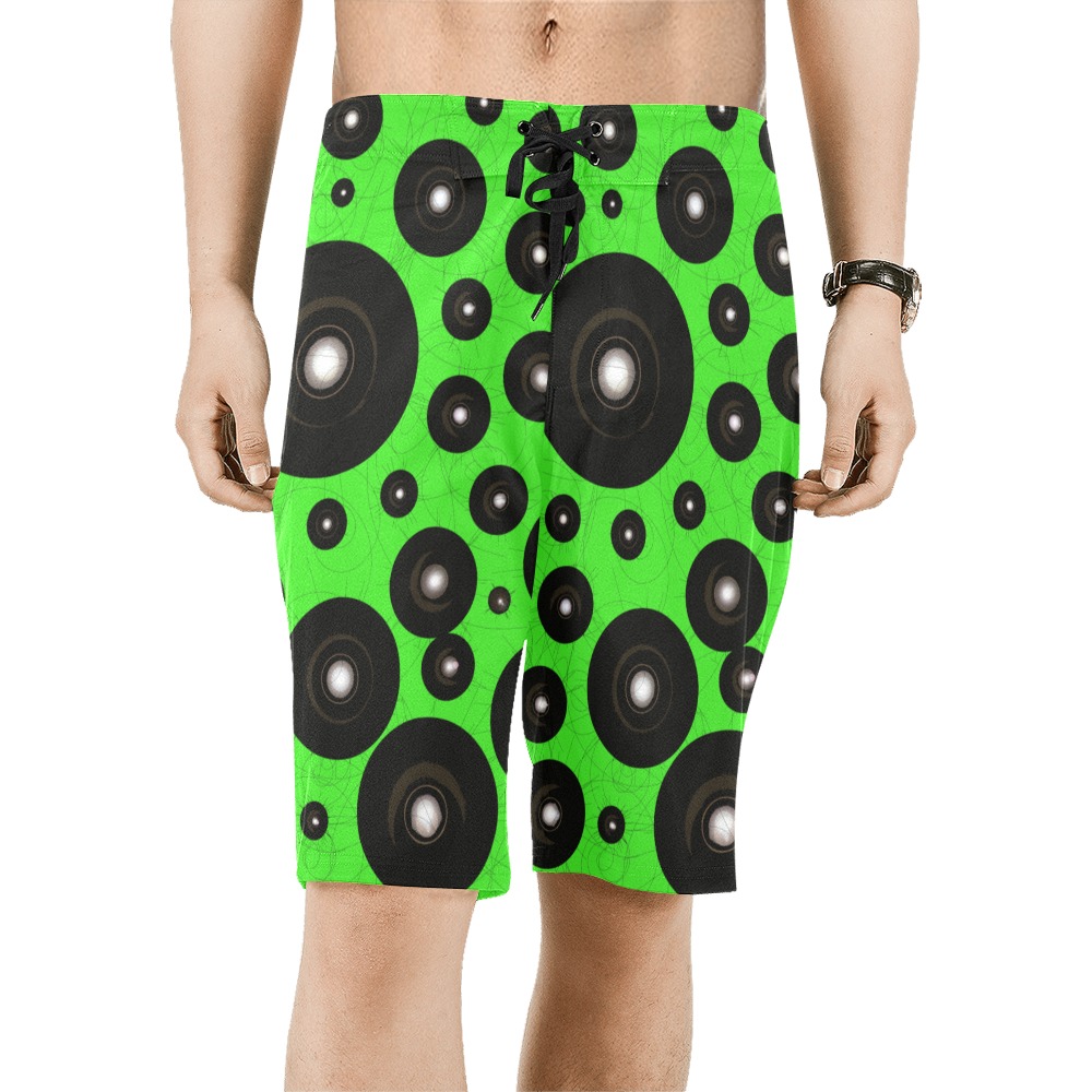 CogIIgreen Men's All Over Print Board Shorts (Model L16)