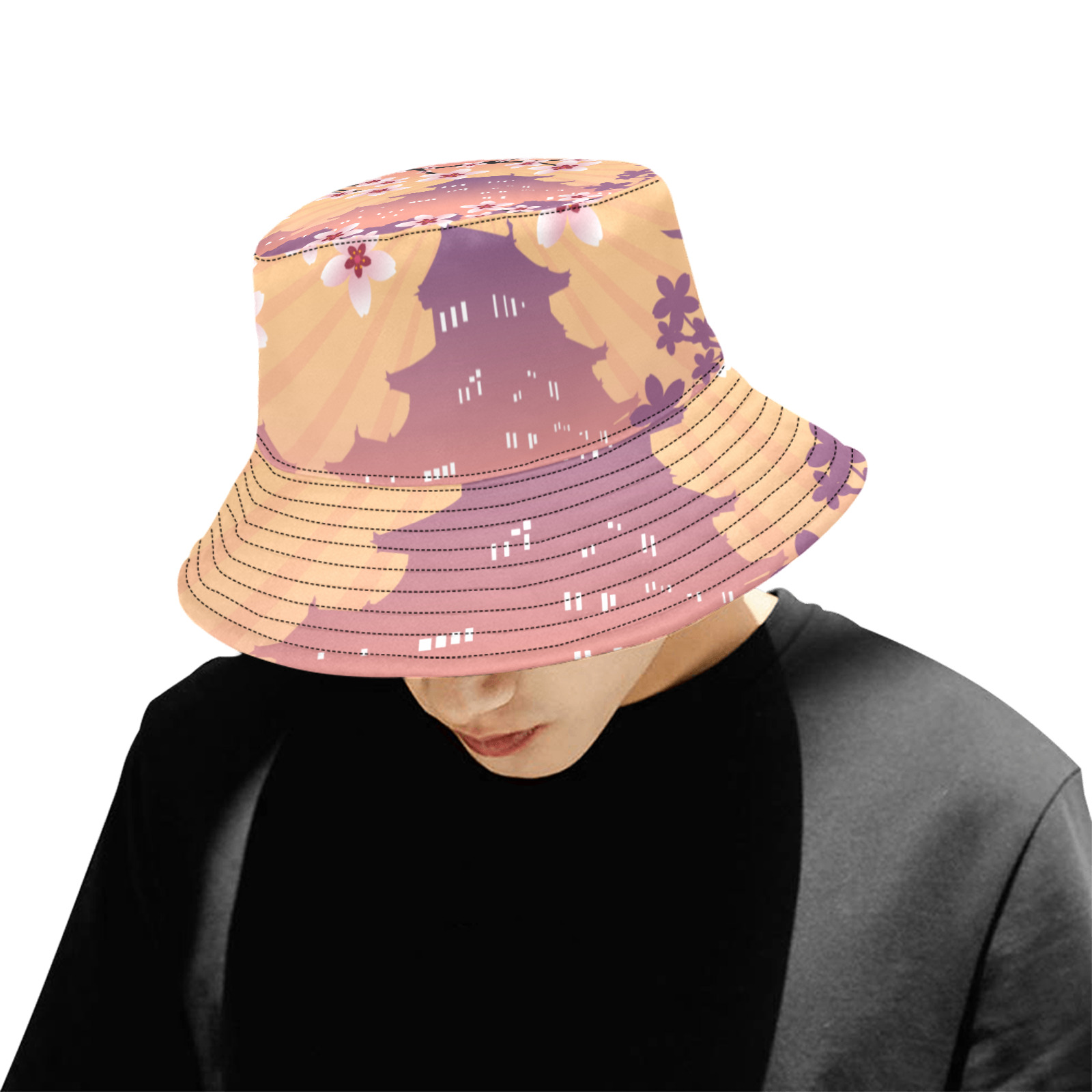 Peach Blossom Unisex Summer Bucket Hat