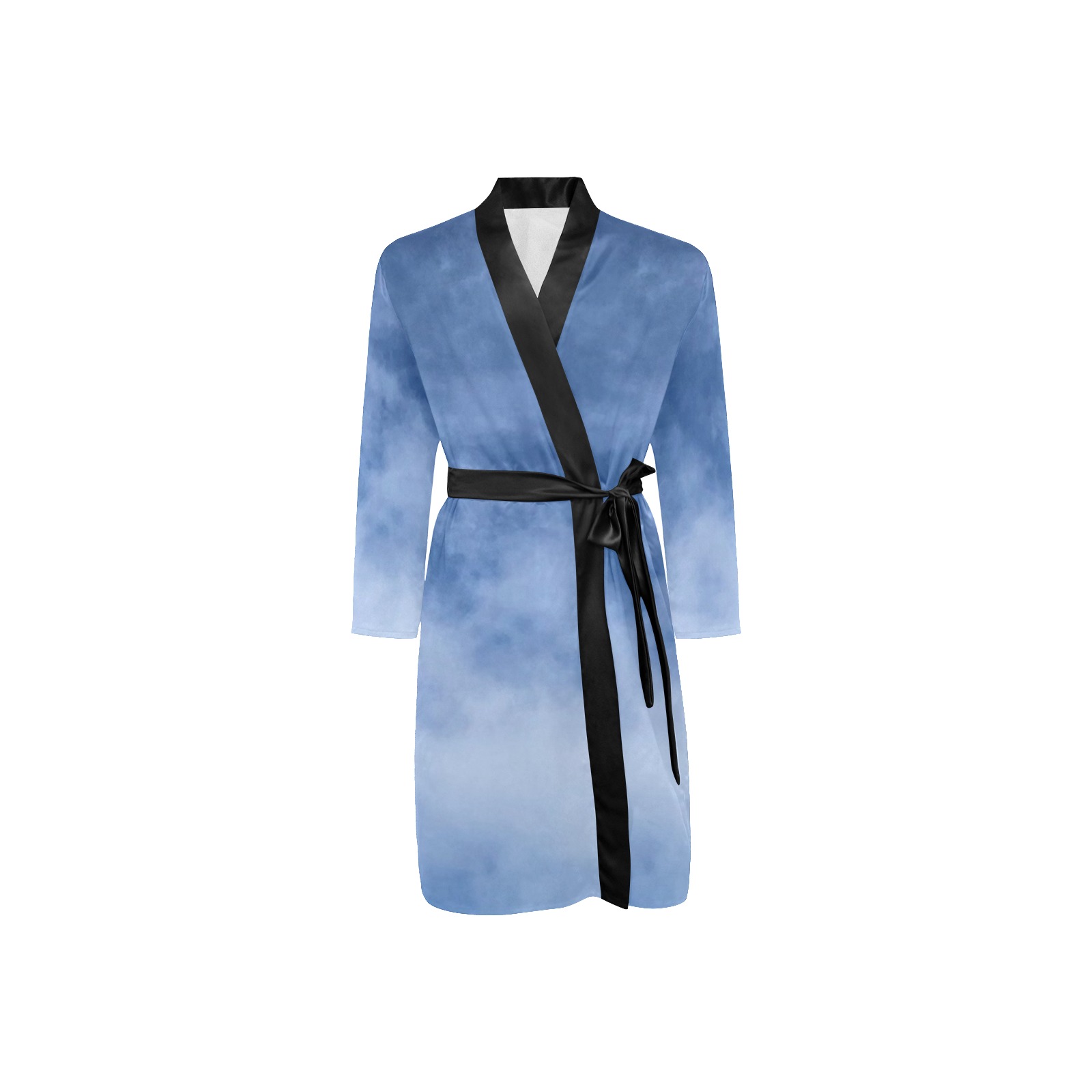 Sky Wishes Men's Long Sleeve Belted Night Robe (Model H56)