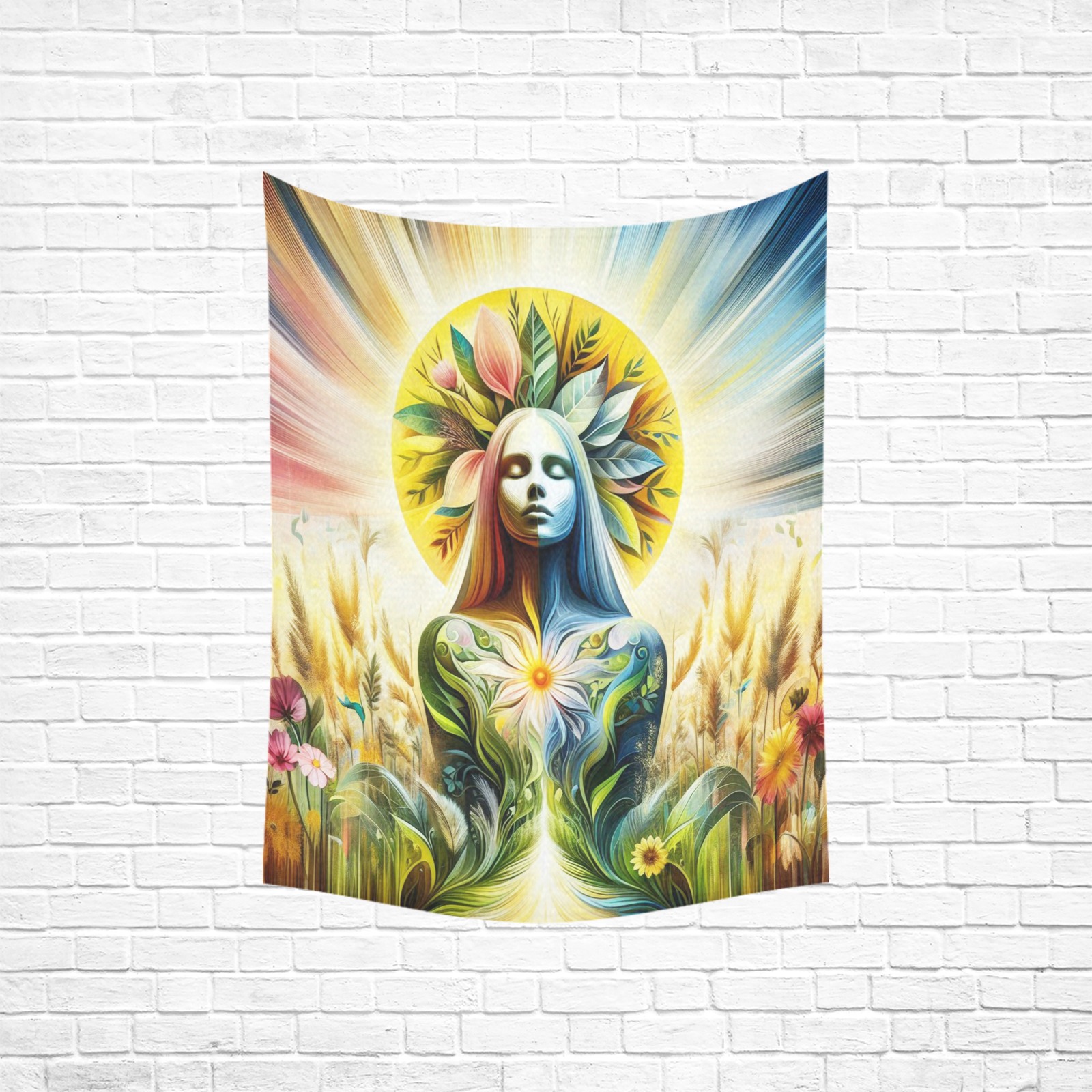 Mother Nature Cotton Linen Wall Tapestry 30"x 40"