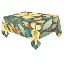 Fabulous Florals 7 Cotton Linen Tablecloth 60"x 84"