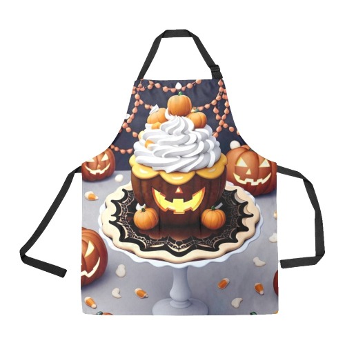 Deliciously Spooky Pumpkin Pie Cake All Over Print Apron