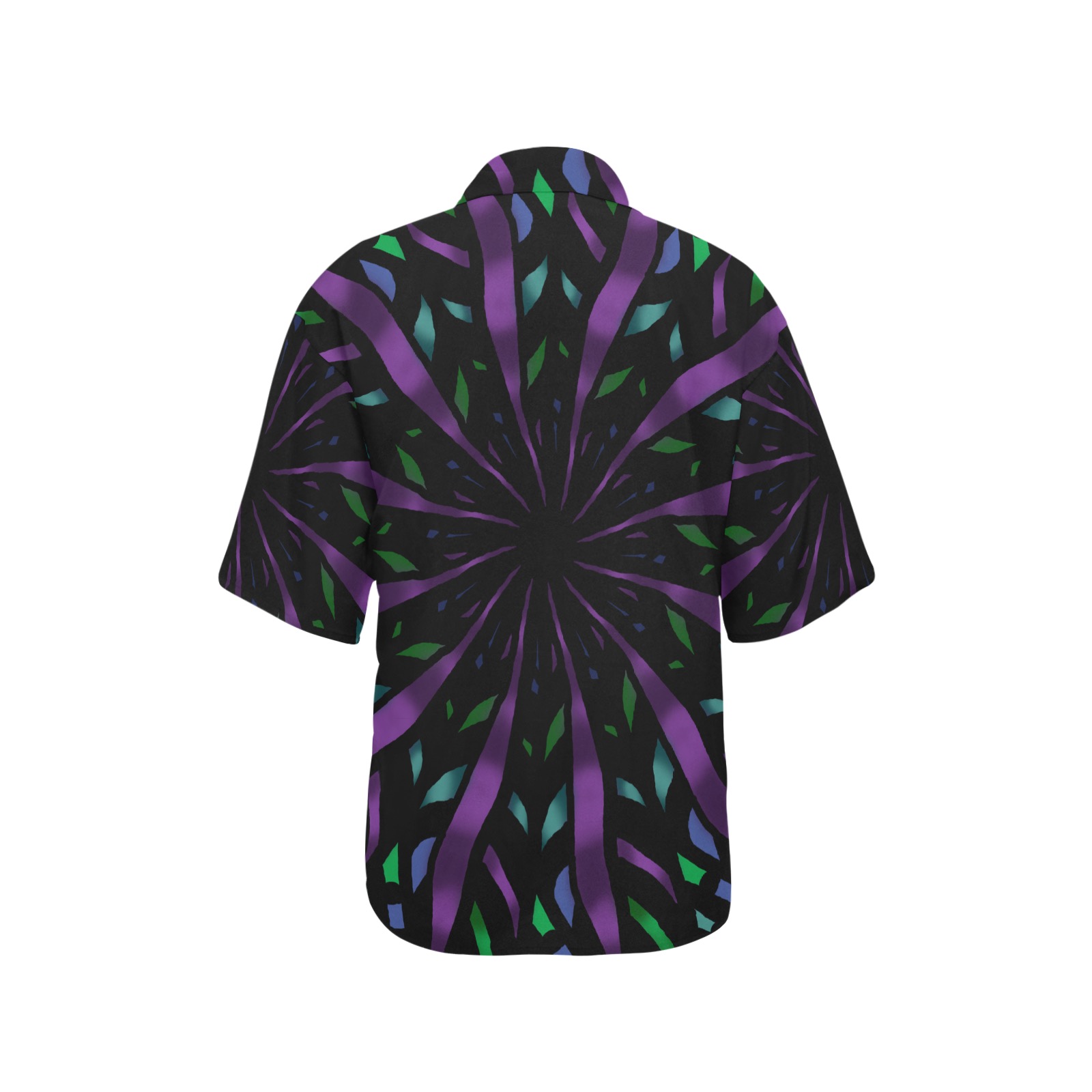 Ô Purple Ribbon Mandala All Over Print Hawaiian Shirt for Women (Model T58)