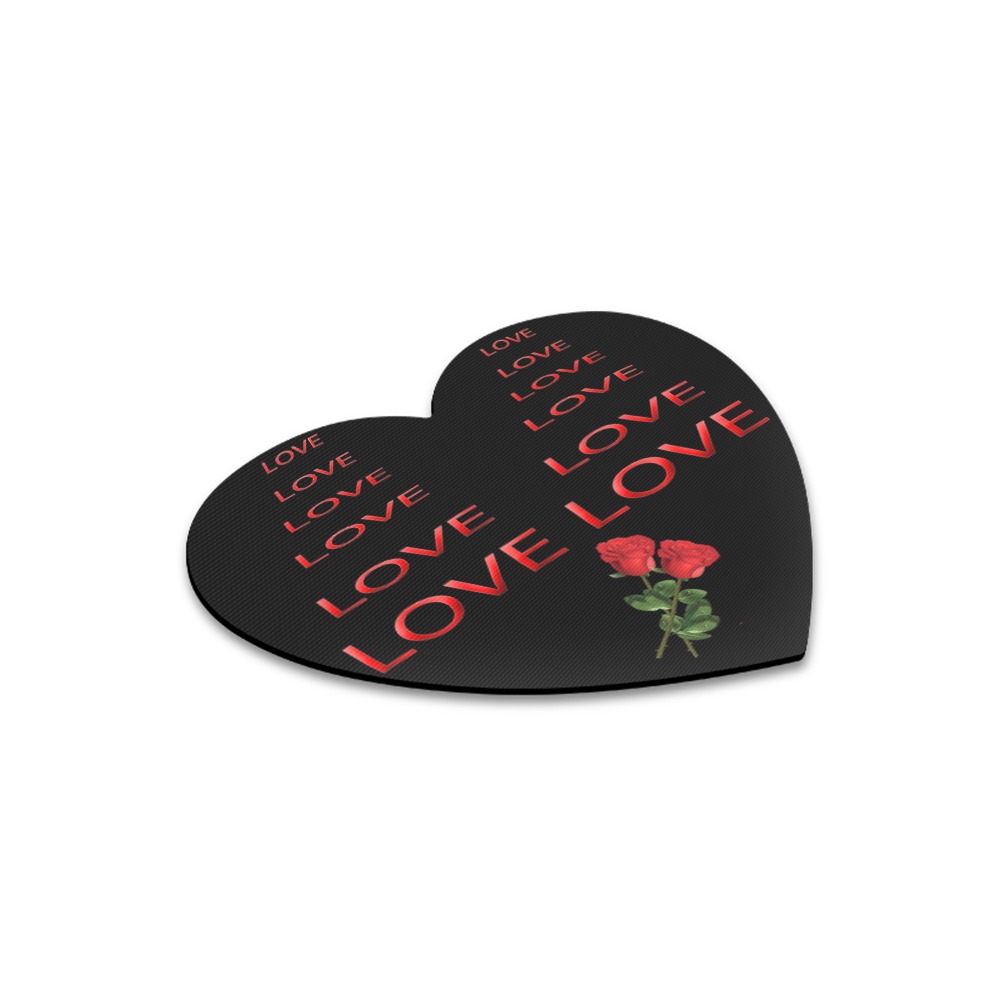 Love roses Heart-shaped Mousepad