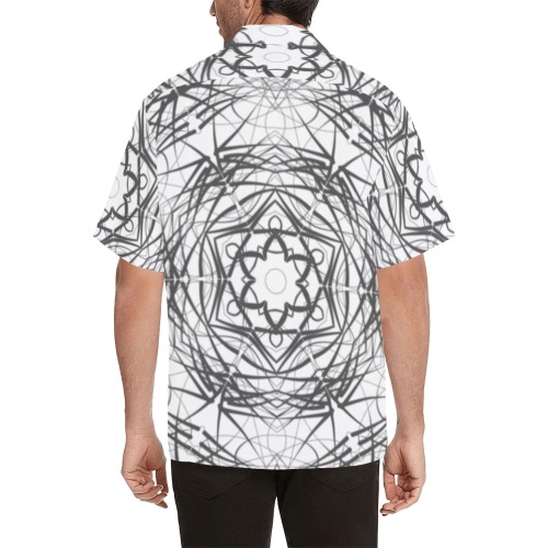 black chaos Hawaiian Shirt with Merged Design (Model T58)