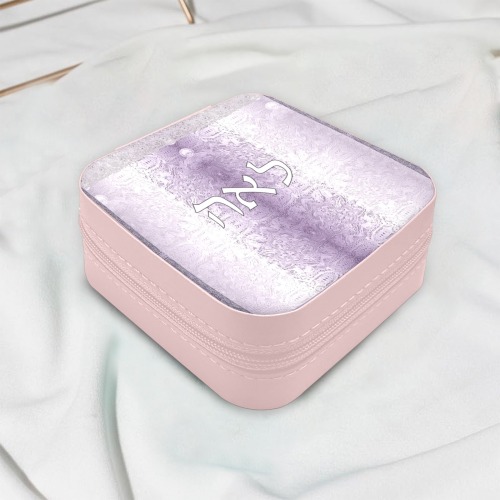 custom Hebrew name-purple-12x12Leah Custom Printed Travel Jewelry Box