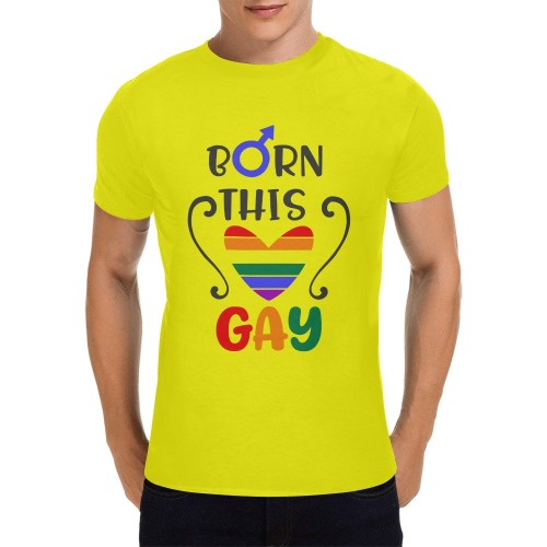 Born This Gay Men's T-Shirt in USA Size (Front Printing Only)