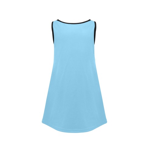 color baby blue Girls' Sleeveless Dress (Model D58)