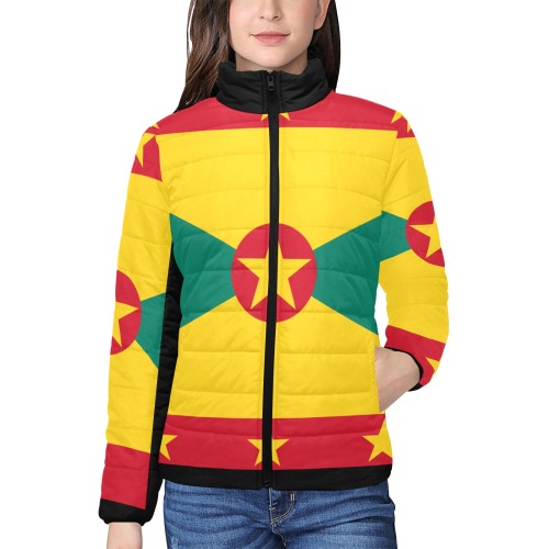 manusartgnd Women's Stand Collar Padded Jacket (Model H41)