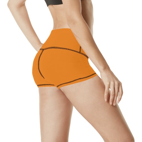 Oklahoma Orange Collection Women's All Over Print Yoga Shorts (Model L17)