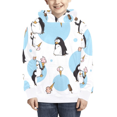 Penguin's kids hoodie Kids' All Over Print Hoodie (Model H38)