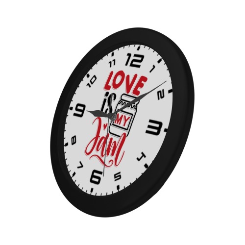 Love Is My Jam Circular Plastic Wall clock