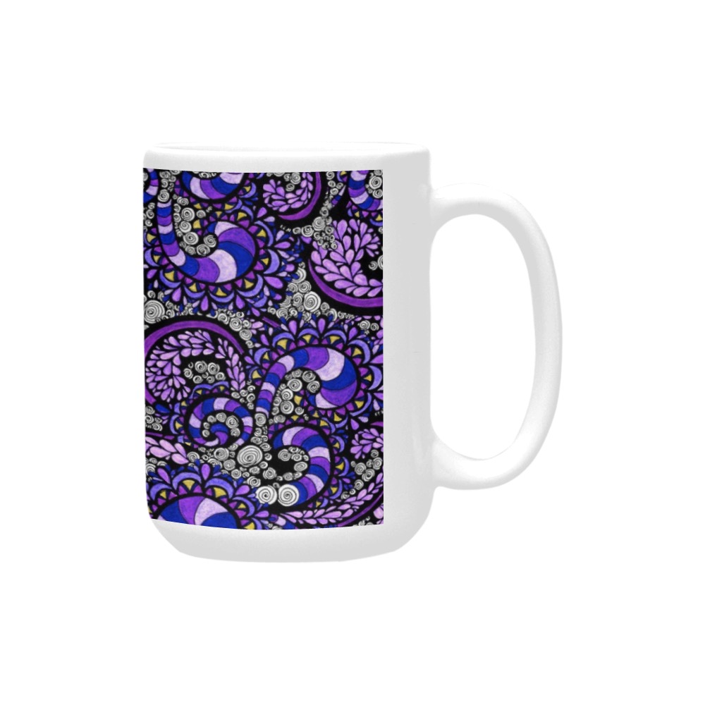 Purple Pulse Custom Ceramic Mug (15OZ)