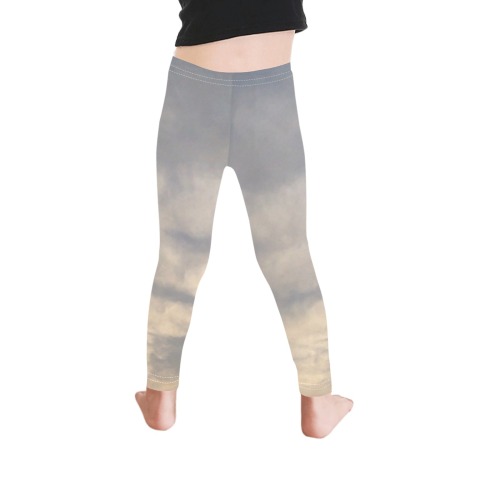 Rippled Cloud Collection Kid's Ankle Length Leggings (Model L06)