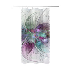 Colorful Abstract Flower Modern Floral Fractal Art Shower Curtain 36"x72"