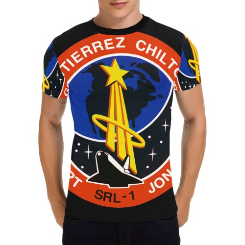 STS-59 PATCH Men's All Over Print T-Shirt with Chest Pocket (Model T56)