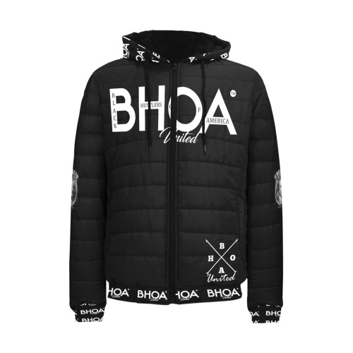 BHOA Men's Padded Hooded Jacket (Model H42)
