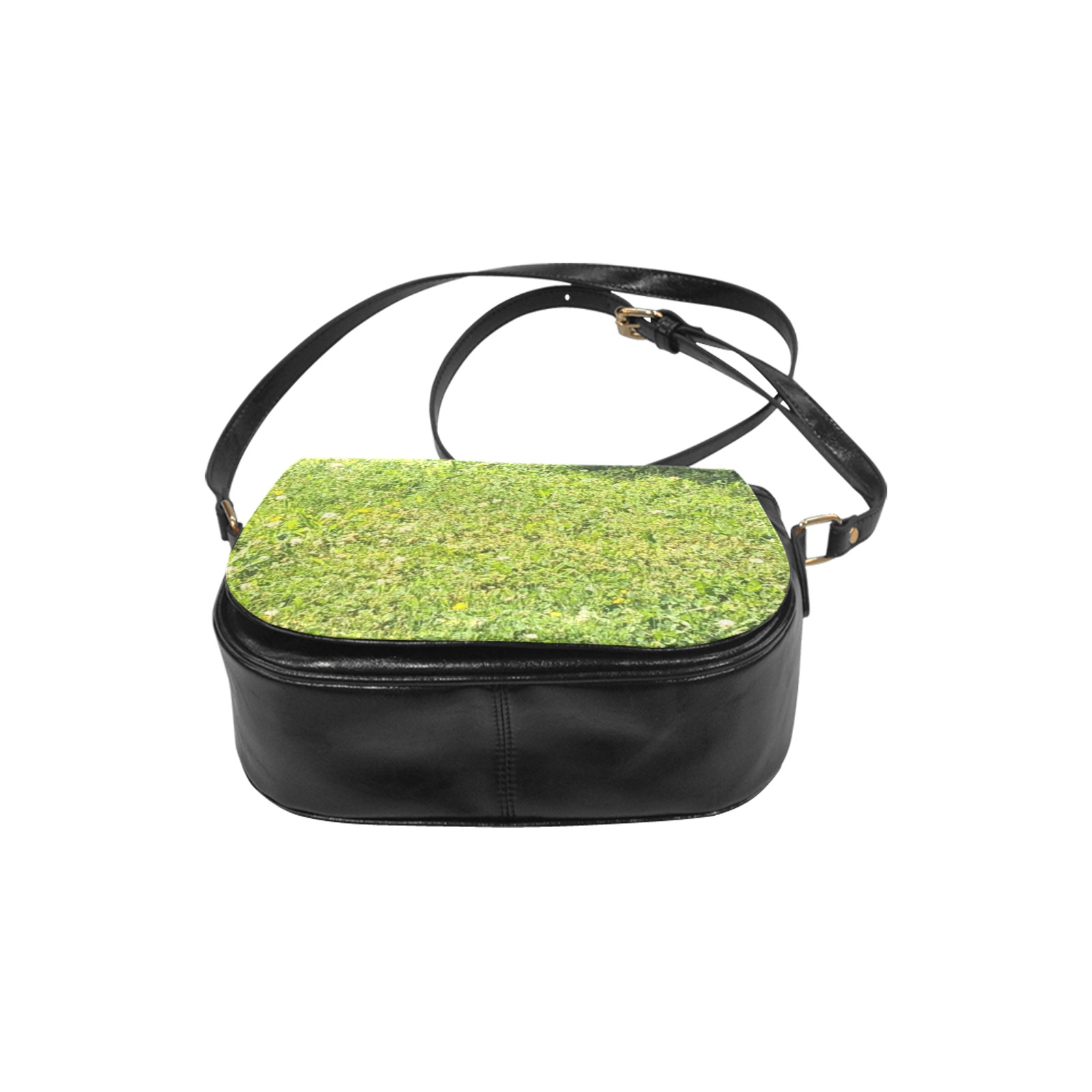 Fresh Grreeen Grass Collection Classic Saddle Bag/Small (Model 1648)