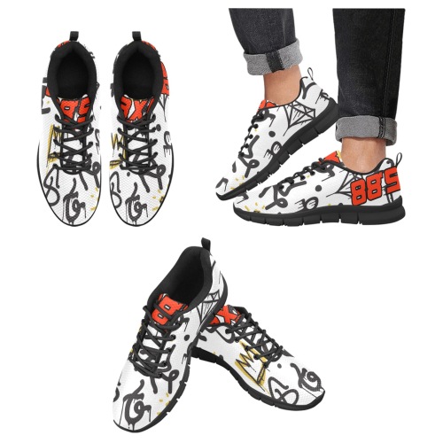 Graff 88's Blk Men's Breathable Running Shoes (Model 055)