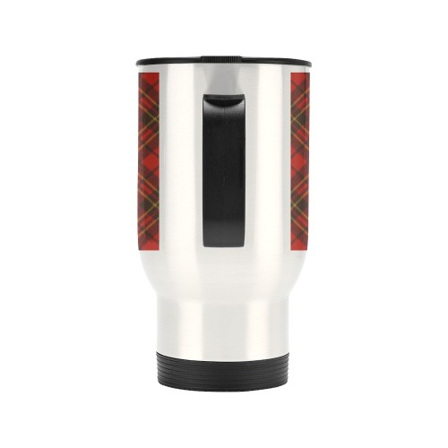 Red tartan plaid winter Christmas pattern holidays Travel Mug (14oz)