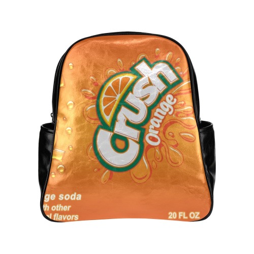 Crush Orange Bag Multi-Pockets Backpack (Model 1636)