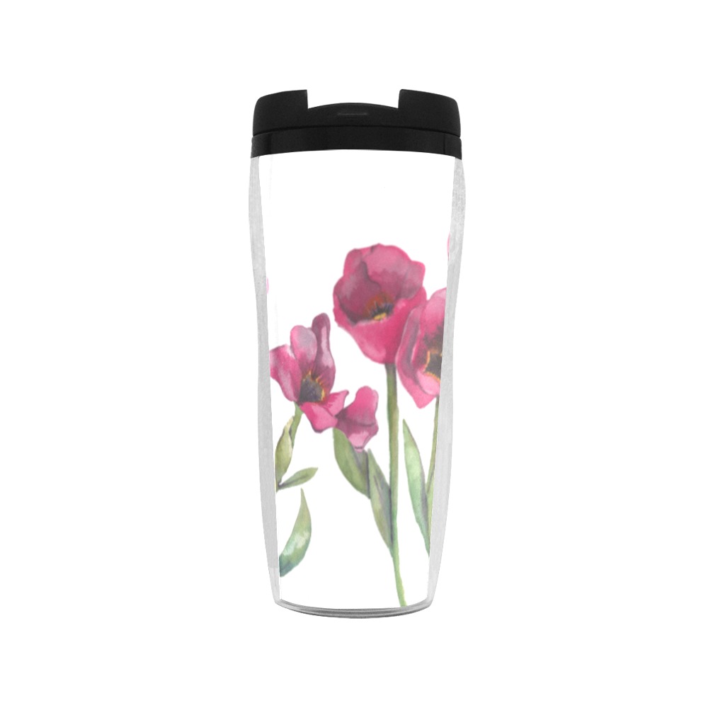 Pink Tulip Single Reusable Coffee Cup (11.8oz)