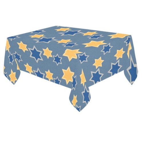 HappyHanukkahPaperHi1 Cotton Linen Tablecloth 60"x 84"