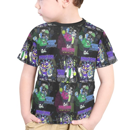 wwcfam Little Boys' All Over Print Crew Neck T-Shirt (Model T40-2)