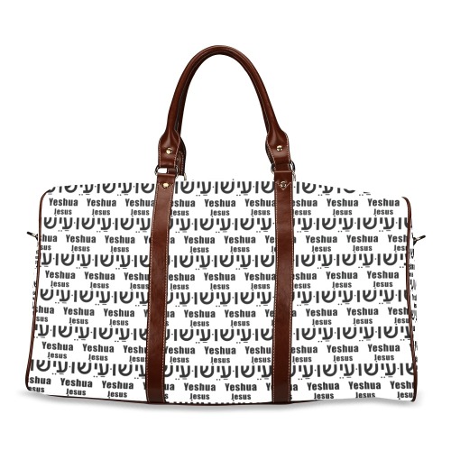Yeshua White Lge Tote Bag Waterproof Travel Bag/Large (Model 1639)