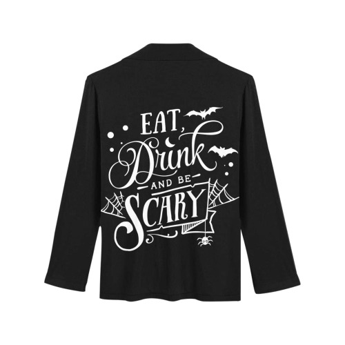 Eat Drink and Be Scary Women's Long Sleeve Pajama Shirt