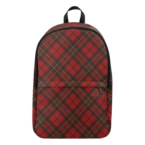 Red tartan plaid winter Christmas pattern holidays Fabric Backpack for Adult (Model 1659)
