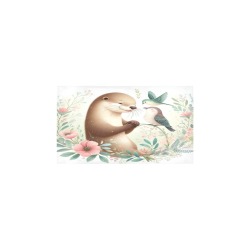 Storybook Woodland Babies Otter And Bird Bath Rug 16''x 28''