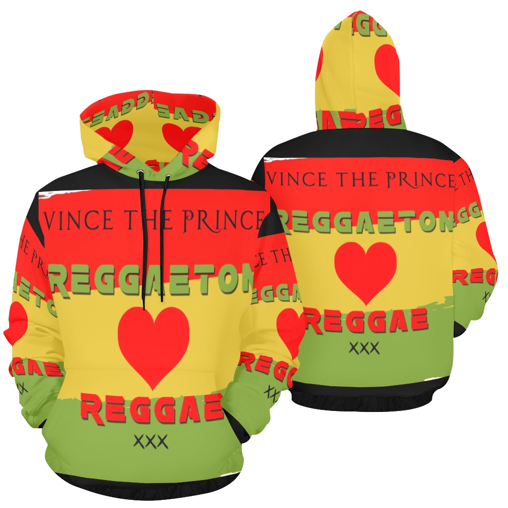 Vince The Prince Reggaeton Love Reggae All Over Print Hoodie for Men (USA Size) (Model H13)