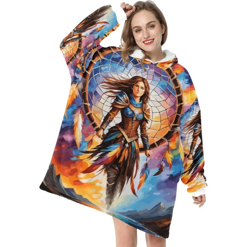 Princess of dreams, dreamcatcher fantasy art. Blanket Hoodie for Women