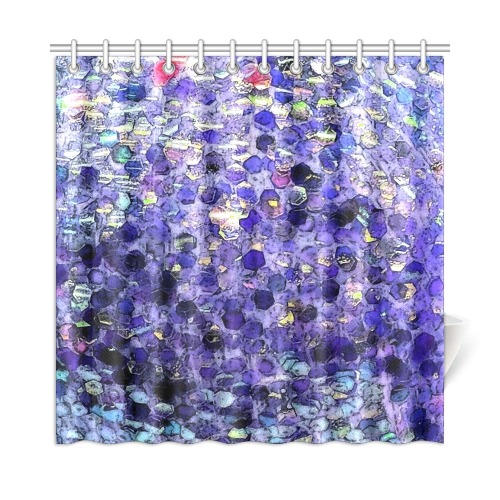 Glittery Blue Shower Curtain 72"x72"