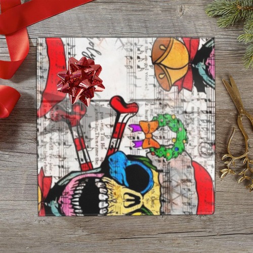 Christmas Skull by Nico Bielow Gift Wrapping Paper 58"x 23" (2 Rolls)