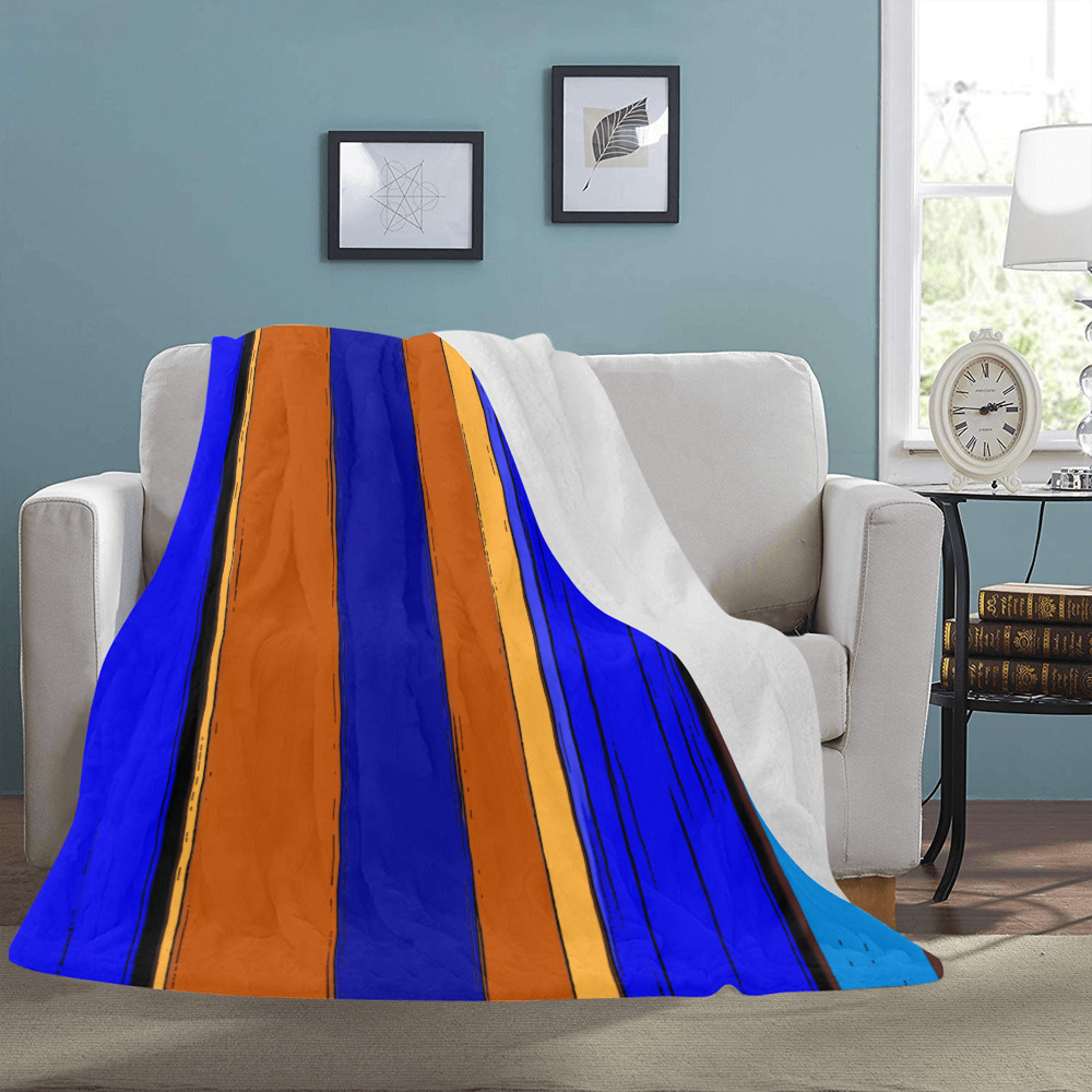 Abstract Blue And Orange 930 Ultra-Soft Micro Fleece Blanket 60"x80"