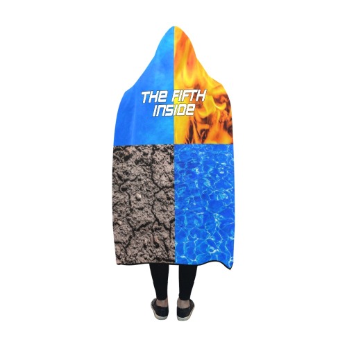 Four Elements Water Fire Earth Air Hooded Blanket 60''x50''