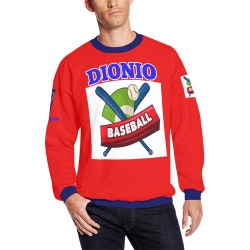 DIONIO Clothing - Red & Blue Dionio Baseball Sweatshirt (Baseball Logo)) All Over Print Crewneck Sweatshirt for Men (Model H18)