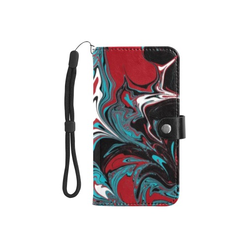 Dark Wave of Colors Flip Leather Purse for Mobile Phone/Small (Model 1704)