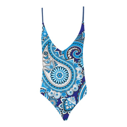 Paisley Sexy Lacing Backless One-Piece Sexy Lacing Backless One-Piece Swimsuit (Model S10)
