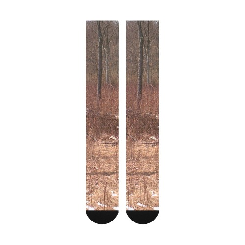 Falling tree in the woods Over-The-Calf Socks